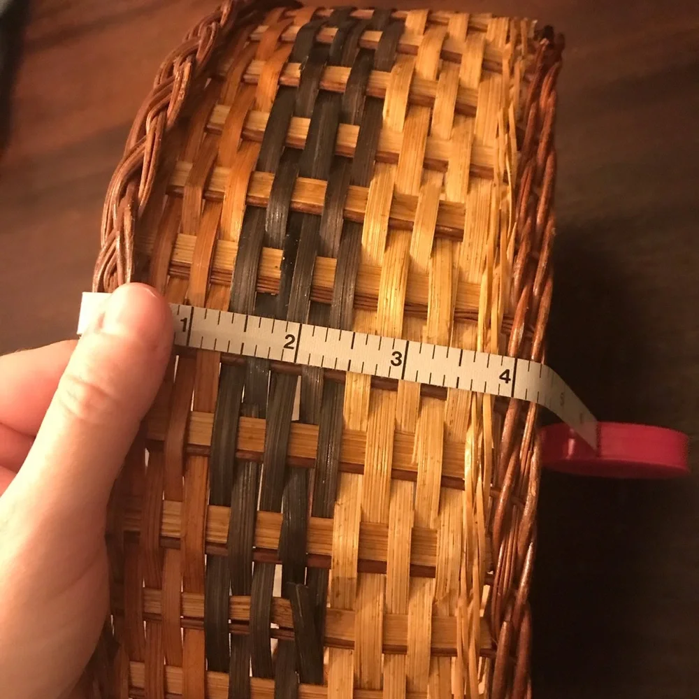 Basket vintage preowned weave multicolor
